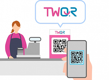 台湾で「PayPay」を使って決済ができる店舗や場所の目印となる「TWQR」のロゴ<br>画像提供：PayPay