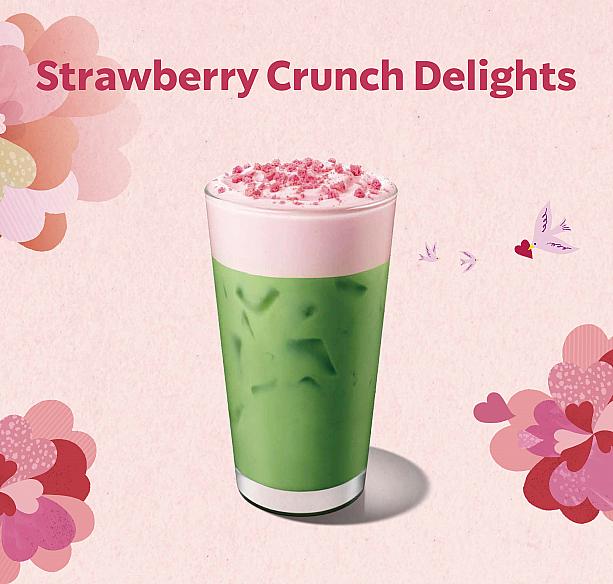 人気ドリンクのストロベリー抹茶ラテ「草莓風味抹茶那堤(Strawberry Crunch Pure Matcha Latte)」