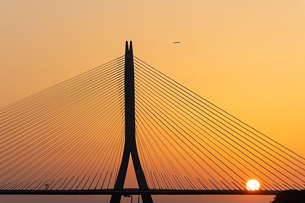 淡江大橋は新たな夕陽スポットになる予感♡