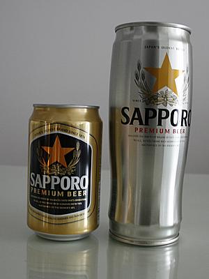 右が缶に特徴のある「サッポロプレミアム」