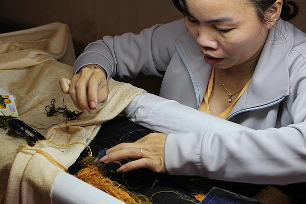 昔からベトナムでは刺繍は女性の仕事