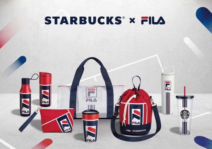 【韓国スタバ】コラボ★FILA★21 FILA red pouch 韓国スタバ】コラボ☆FILA☆21 FILA red bucket bag